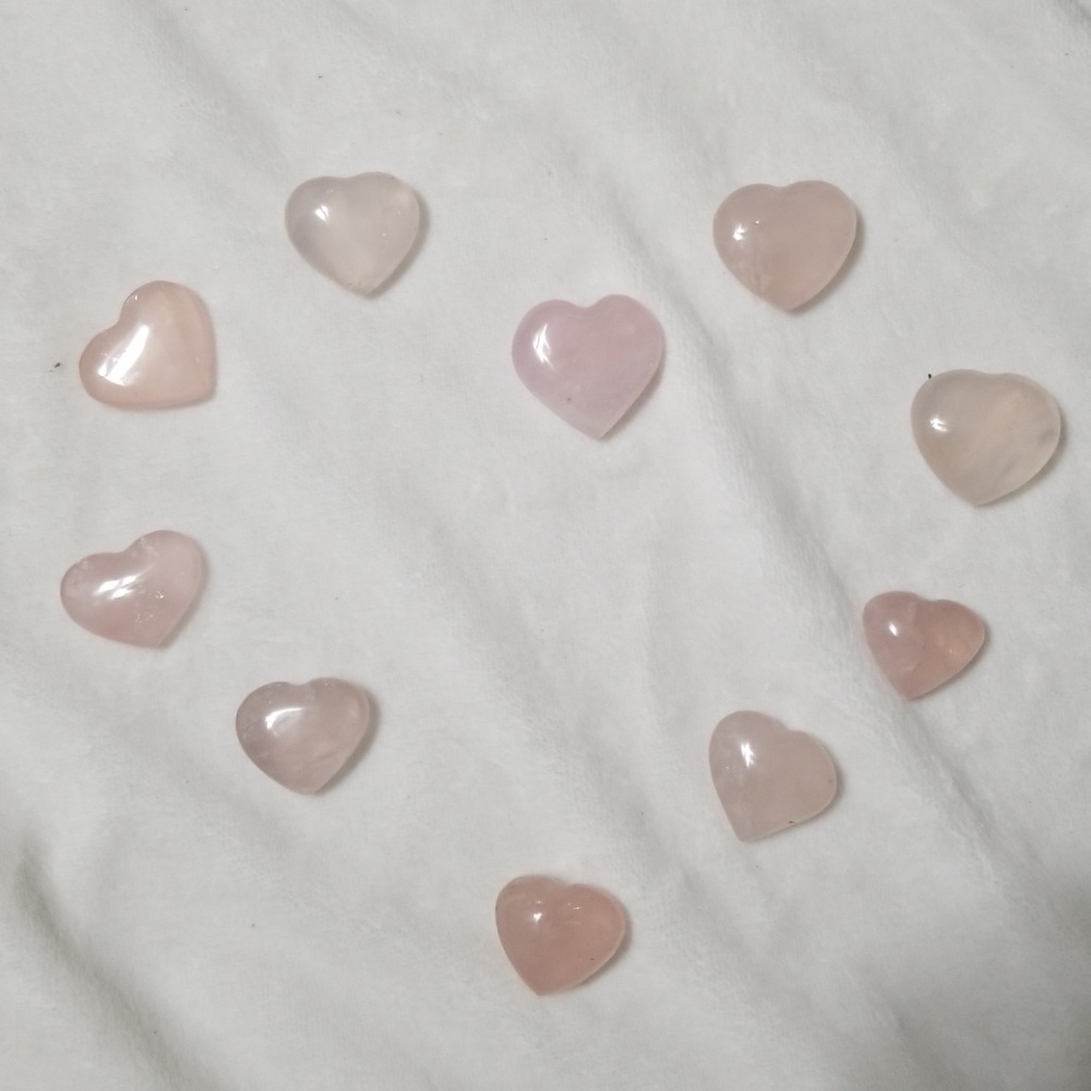 Pink Quartz Healing Hearts